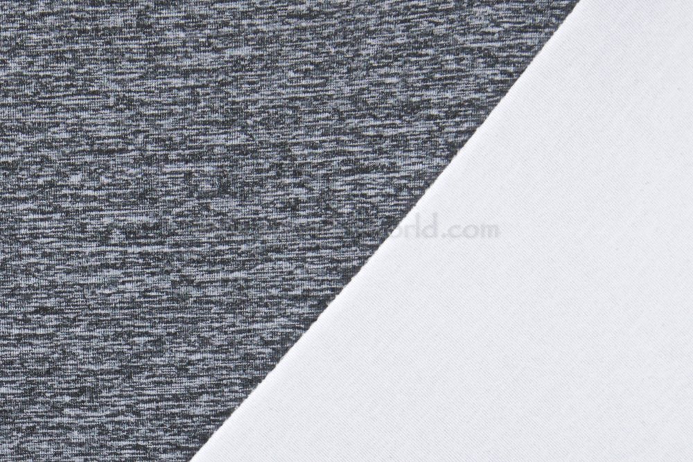 Space Dye Print Spandex (White/Warm Grey)