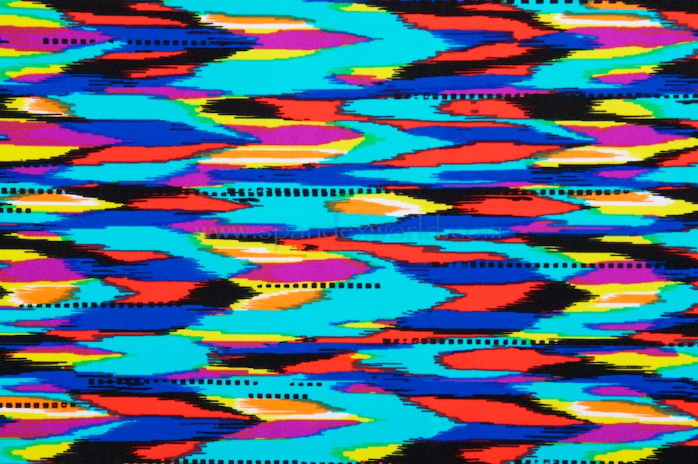 Abstract Print (Turquoise/Blue/Red/Multi)