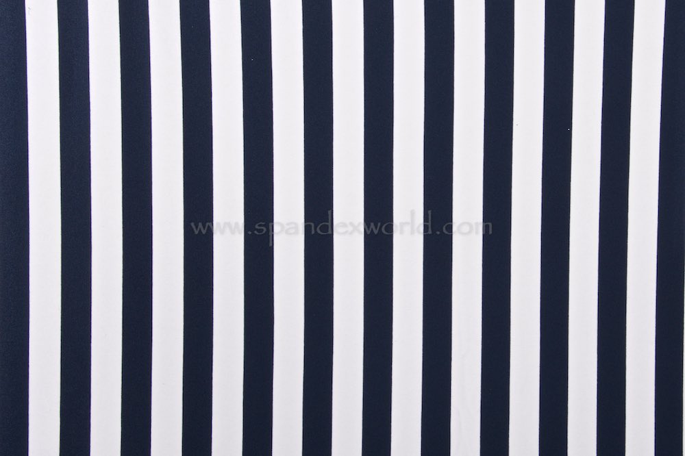 Printed Stripes (White/Navy)