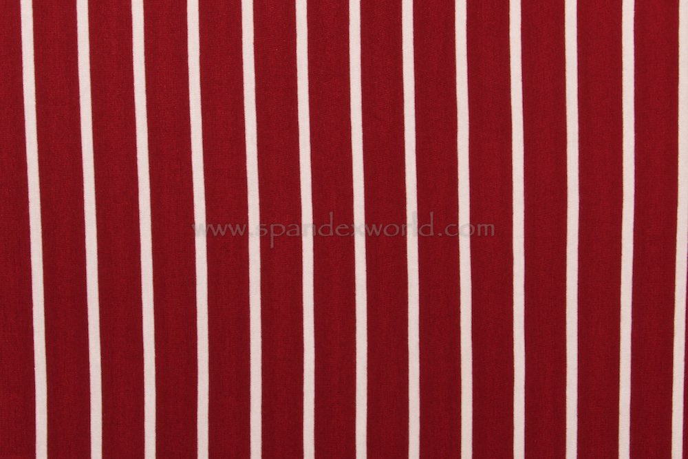 Printed Stripes (Burgundy/White)