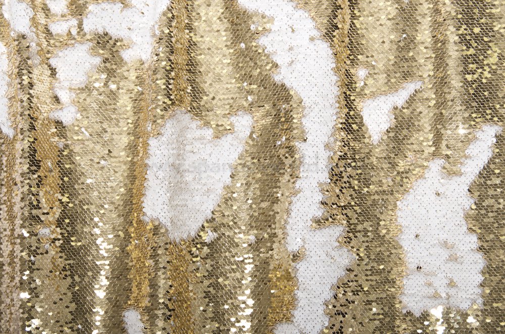 Reversible Sequin Fabric Blue - Gold