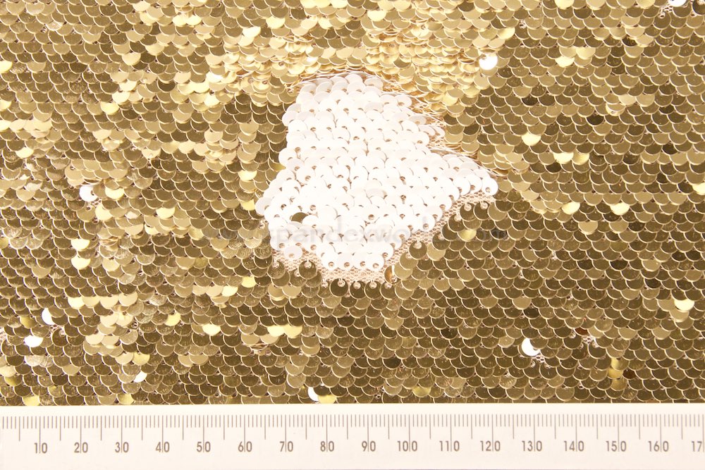 Reversible Sequin Fabric Brown - Gold - YES Fabrics