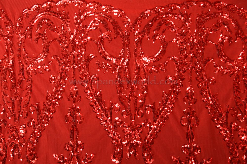 Non Stretch Sequins (Red/Red)
