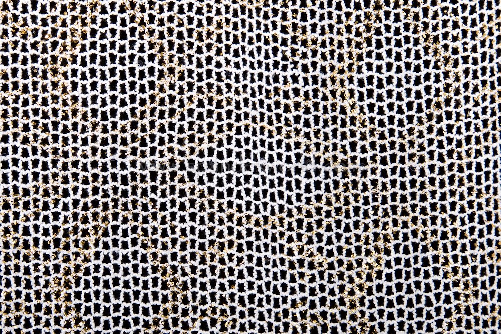 Metalic Fishnet (White/Gold)