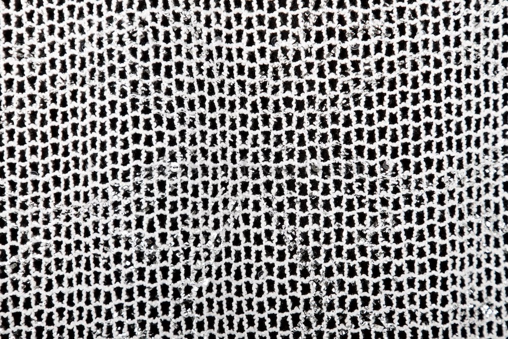 Metallic Fishnet (White/Silver)