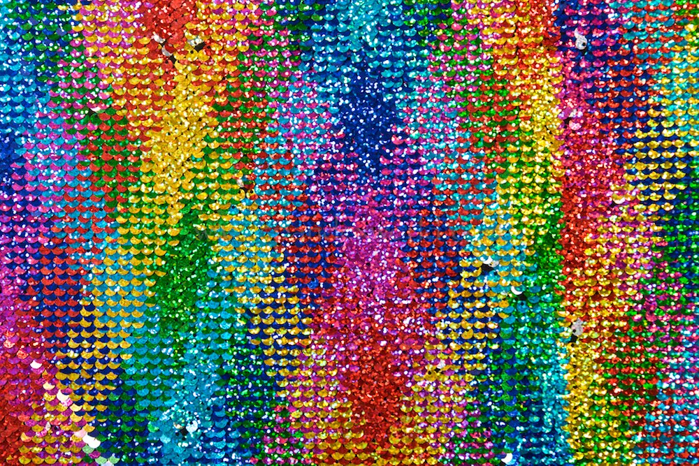 Reversible Holographic Stretch Sequins (Silver/multi)