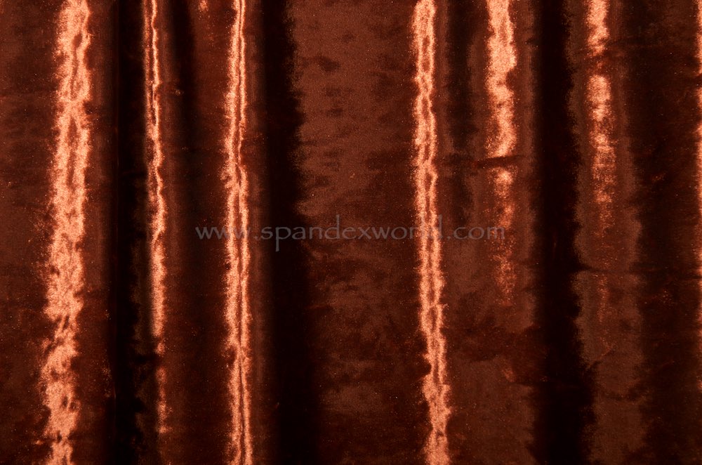 Stretch Crushed Velvet (Dark Copper)