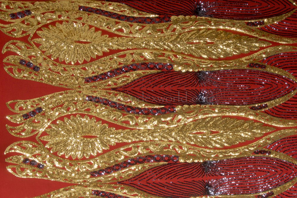 Stretch Sequins (Red/Gold/Purple)