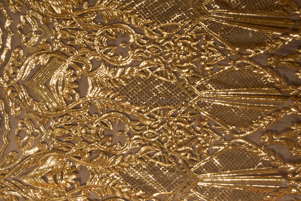 Stretch Sequins (Black/Gold)