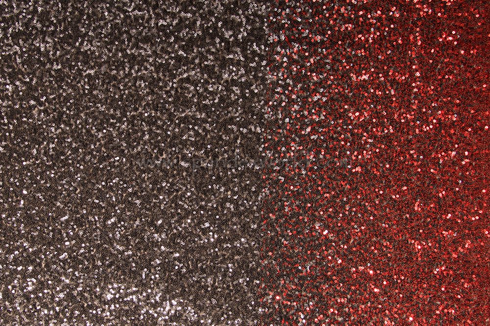 Non Stretch Sequins (Black/Red Ombre)
