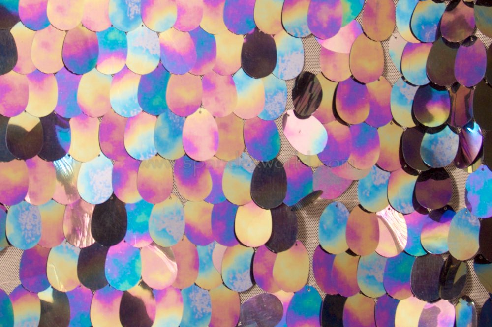 Stretch Sequins (Nude/Purple Pearl)