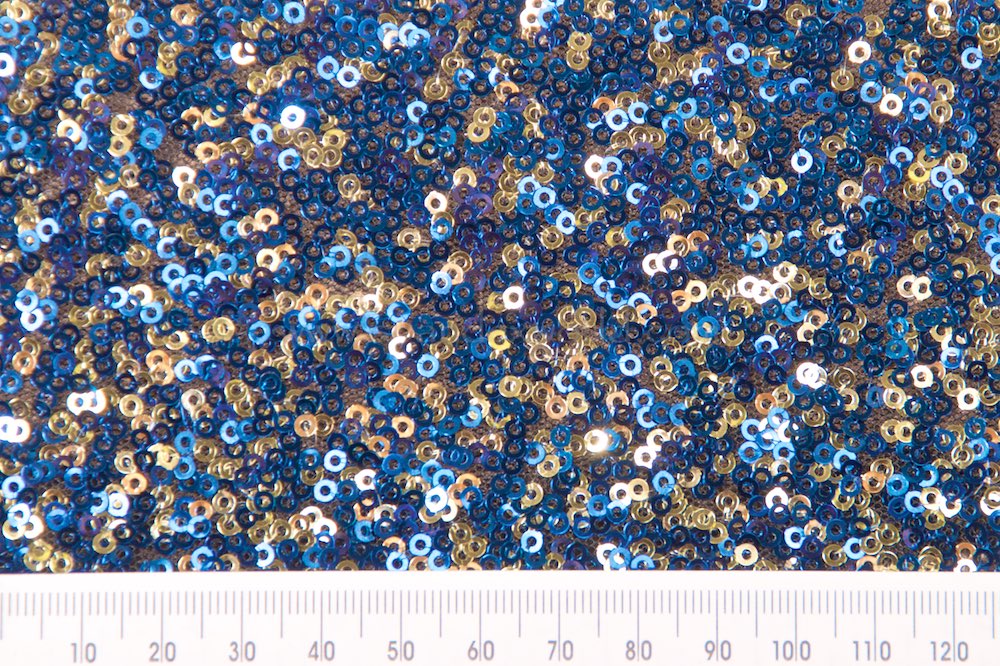 Sequence Net Material Navy Blue N Pearl, Sequin Fabric, Spangle