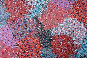 Peacock Prints With Sequins (Black/Red/Hot Pink/Blue/Multi)