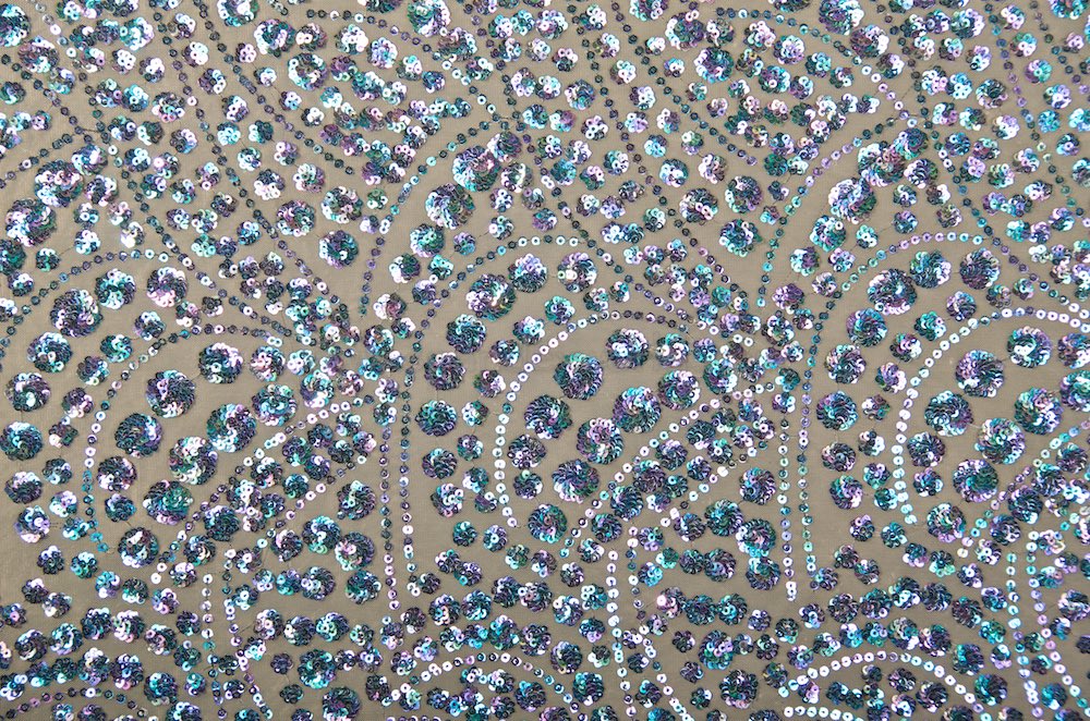 Non-Stretch Sequins (Nude/Purple-Teal Pearl)