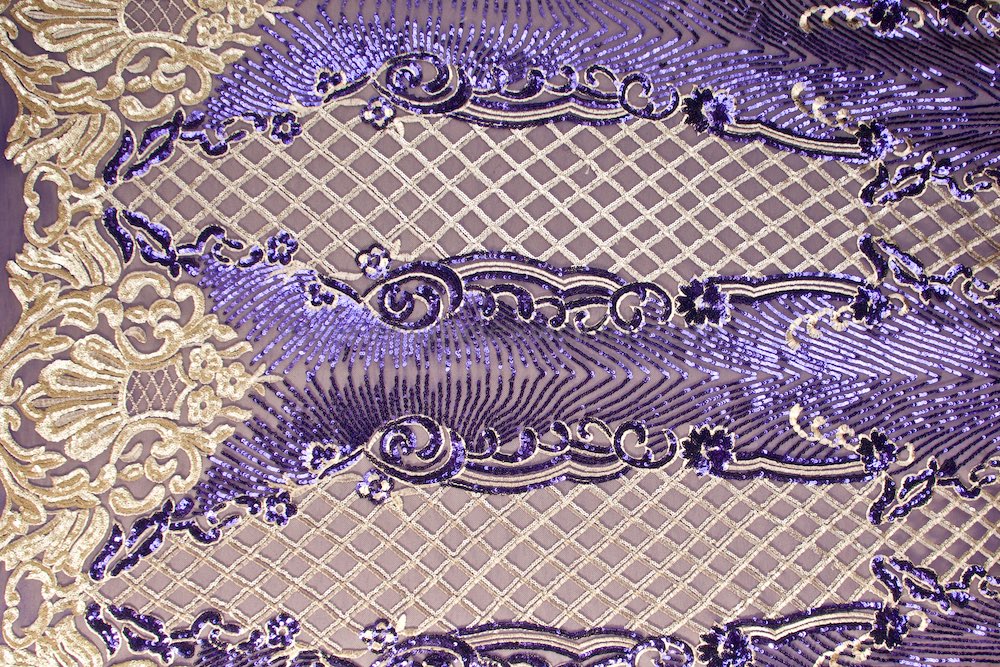 Stretch Sequins (Purple/Purple/Gold/Light Gold)