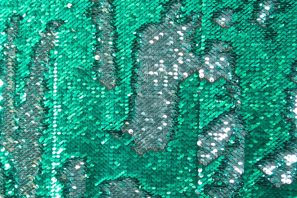 Reversible Stretch Sequins (Kelly/Silver)