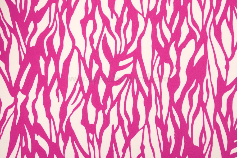 Abstract Prints(Hot Pink/Off White)