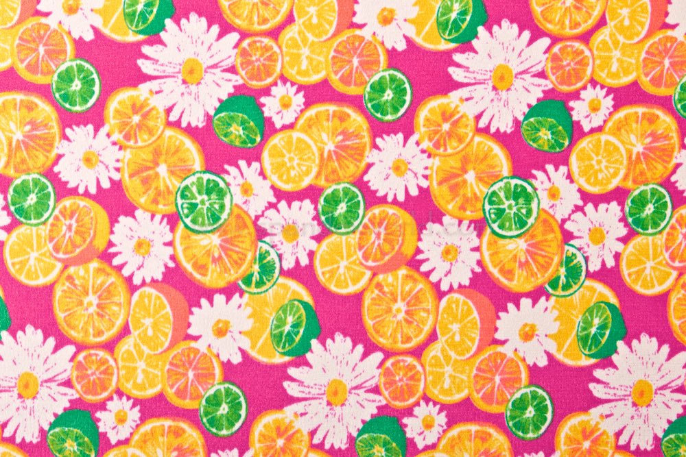 Fruits & vegetables  prints (Pink/Yellow/Green/Multi)