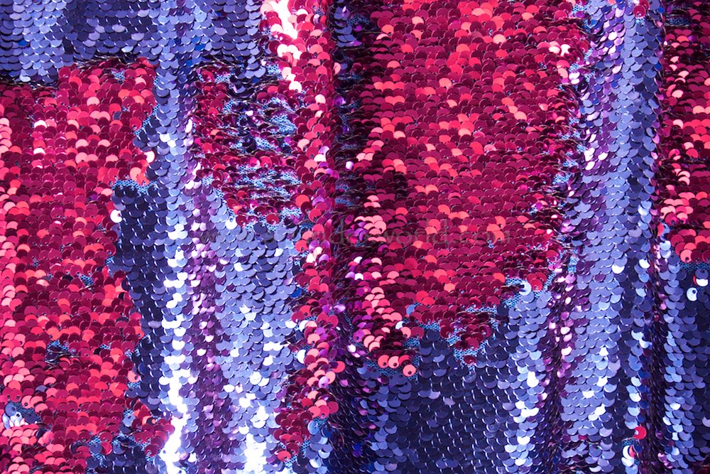 Reversible Stretch Sequins (Navy Blue/Fuchsia/Royal Blue)