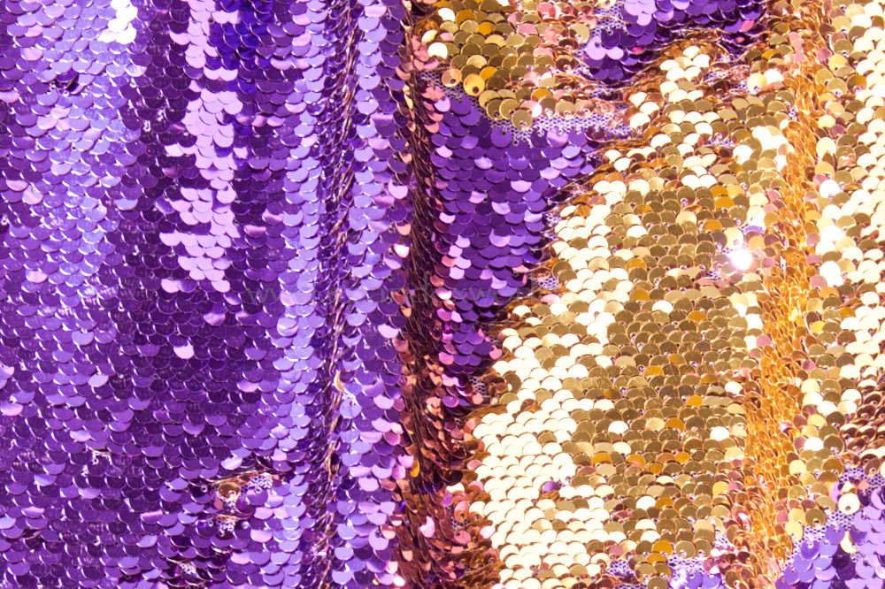 Reversible Sequins  (Purple/Gold)