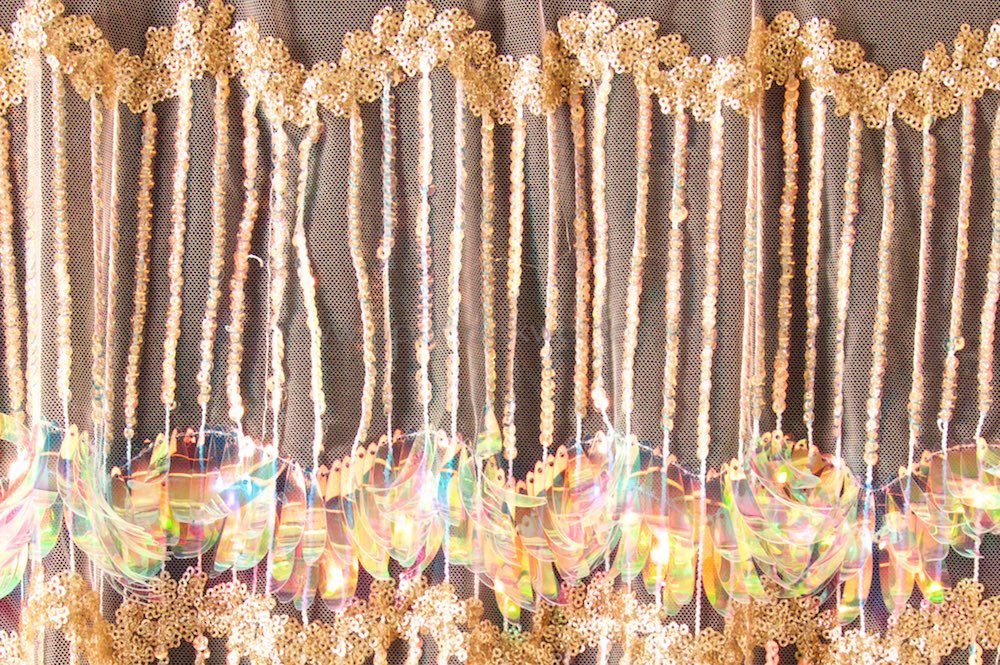 Non-Stretch Fringe Sequins(Blush/Gold/Clear Pearl)