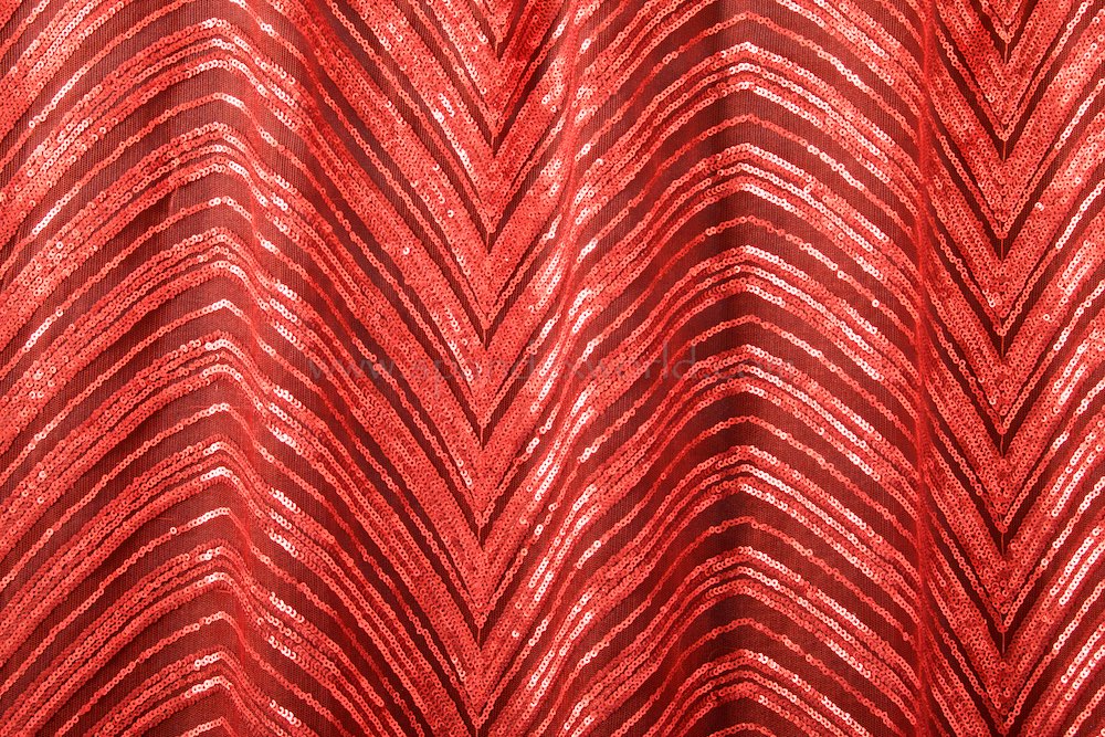 Non-Stretch Sequins (Red/Red)