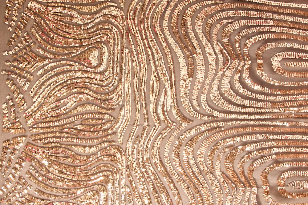 Non-Stretch Sequins (Black/Gold)