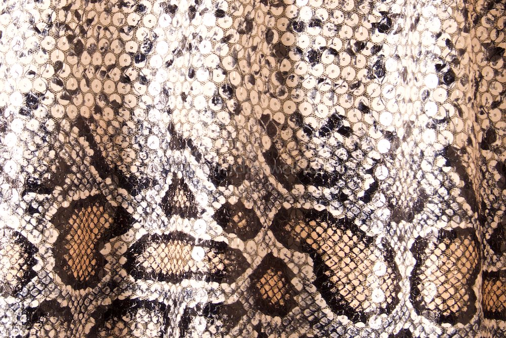 Non-Stretch Sequins (Snake prints) 