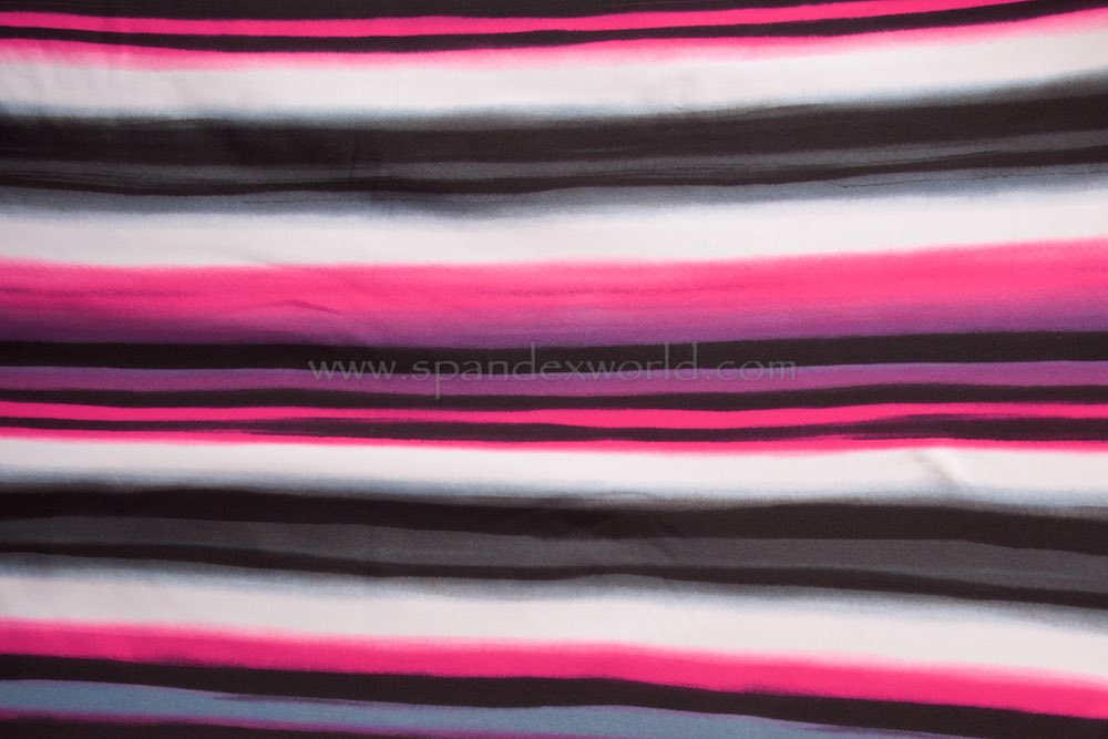 Printed Stripes (Black/white/Hot Pink)