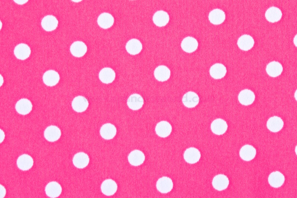 Printed Polka Dots (Hot Pink/White)