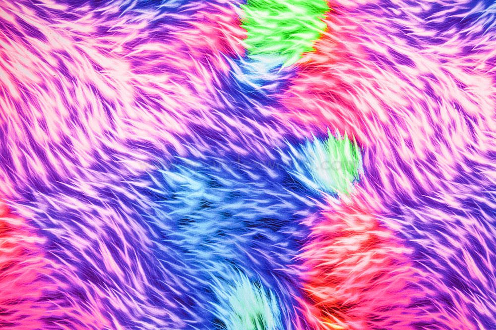Feather Print Spandex (Purple/Hot Pink/Lime Green/Multi)