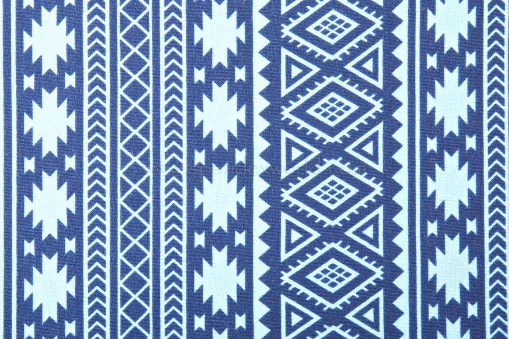 Printed Cotton Lycra® (Blue/Light Blue)