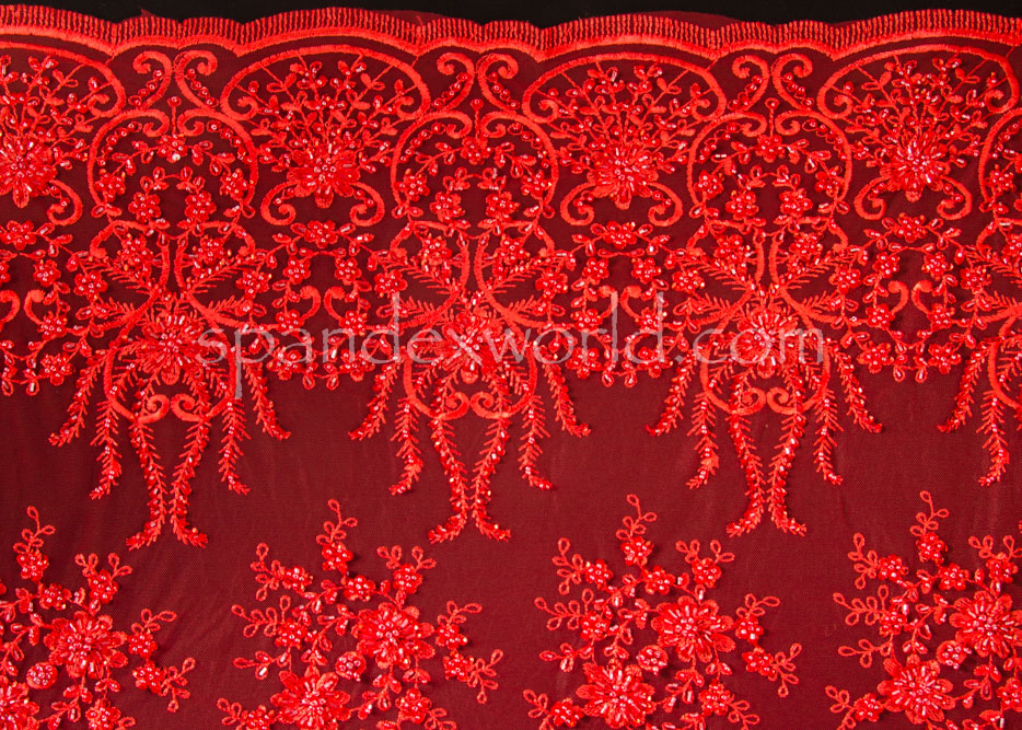 Non-Stretch Sequins (Red/Red)