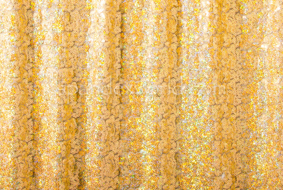 Stretch Sequins (Nude/Gold Holo)