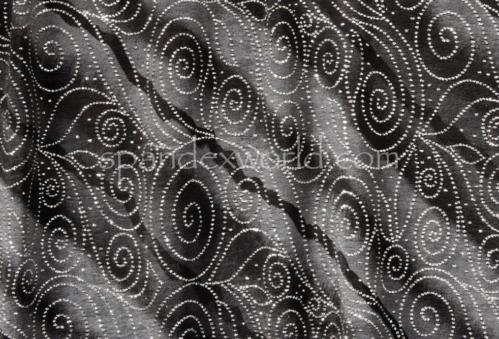 Glitter/Pattern Slinky (Black/Silver)
