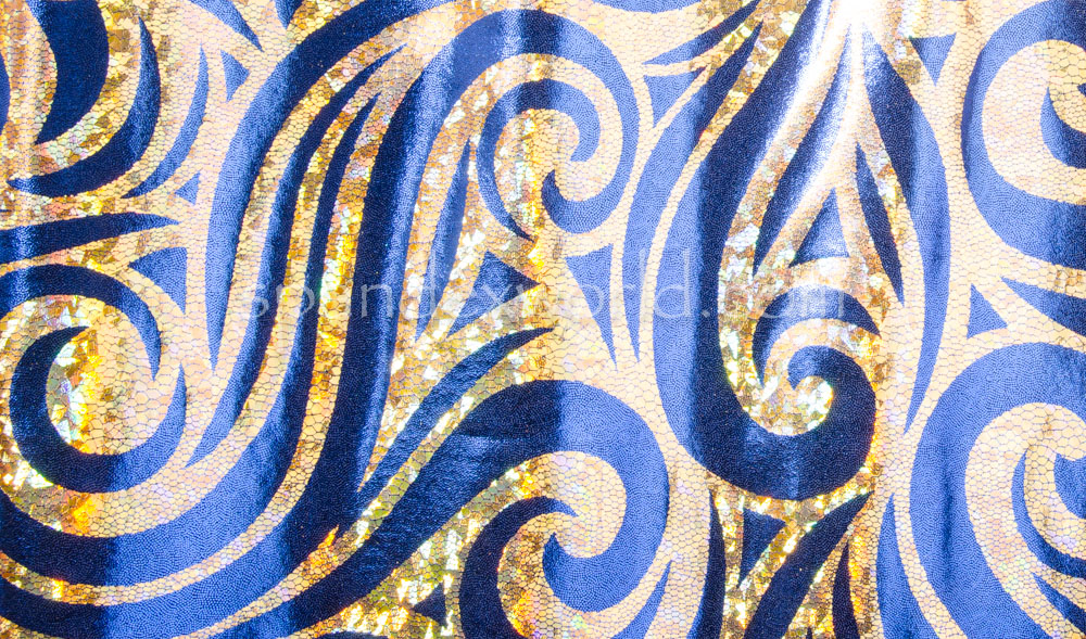 Pattern/Abstract Hologram (Royal Blue/Gold Holo))