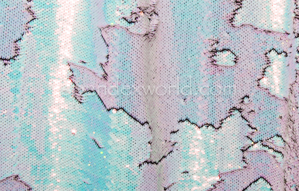 Reflective Reversible  Sequins (Blue/Aqua/Pearl)