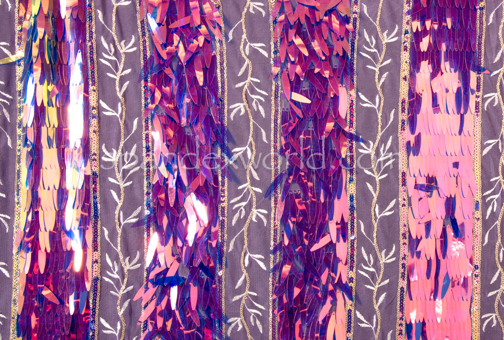 Non-Stretch Sequins (Lilac/Gold/blue Pearl)