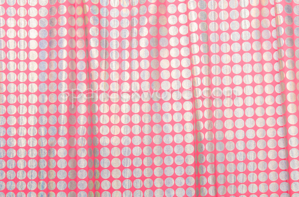Holographic polka Dots (Pink/Silver)