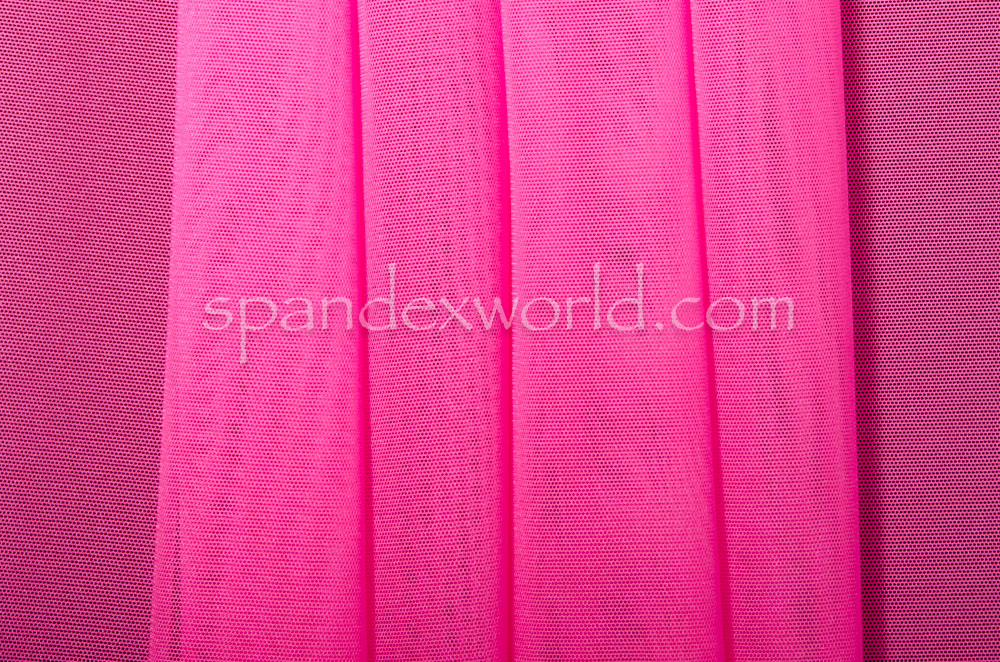 Stretch Solid Mesh-shiny (Hot  Pink)