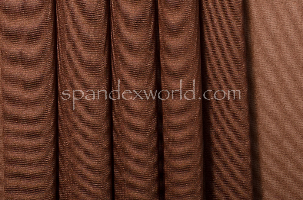 Stretch Solid Mesh-shiny (Brown)