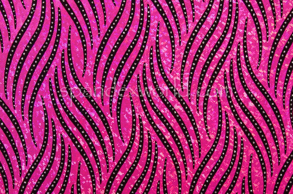 Pattern Abstract  Hologram (Fuchsia/Black/Fuchsia)