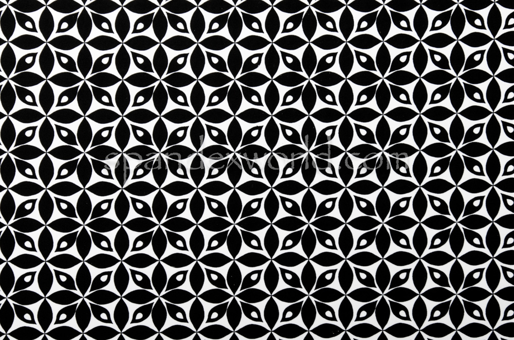 Abstract Print Spandex (Black/White)