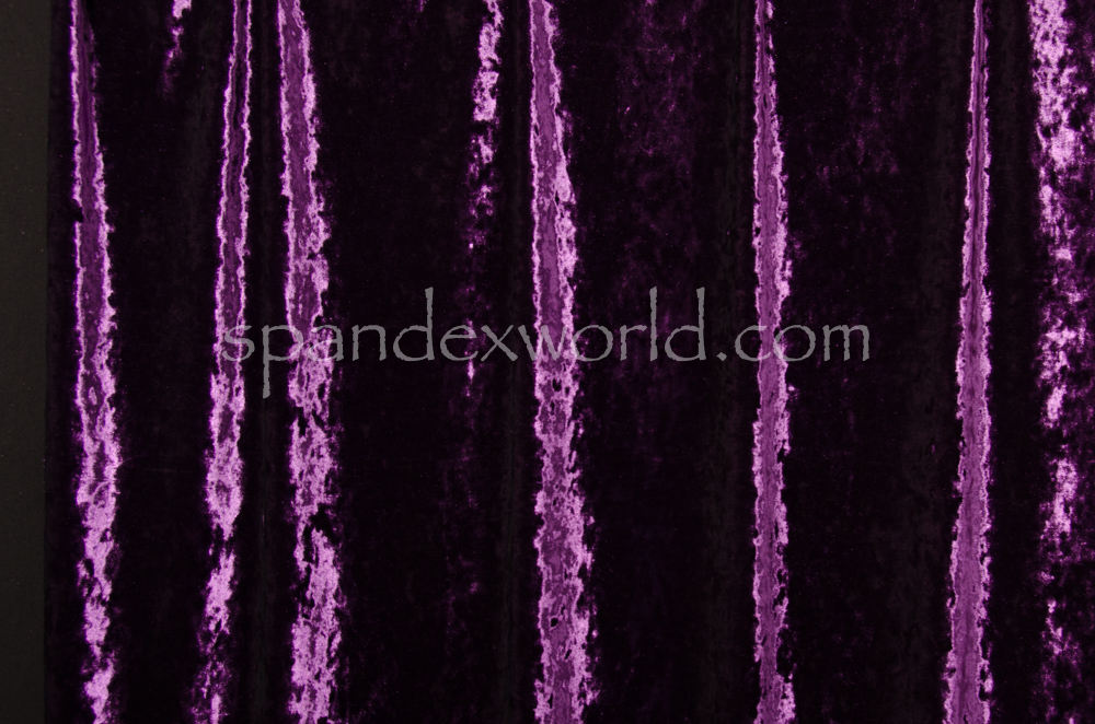 4 way Stretch Crushed Velvet (Purple)
