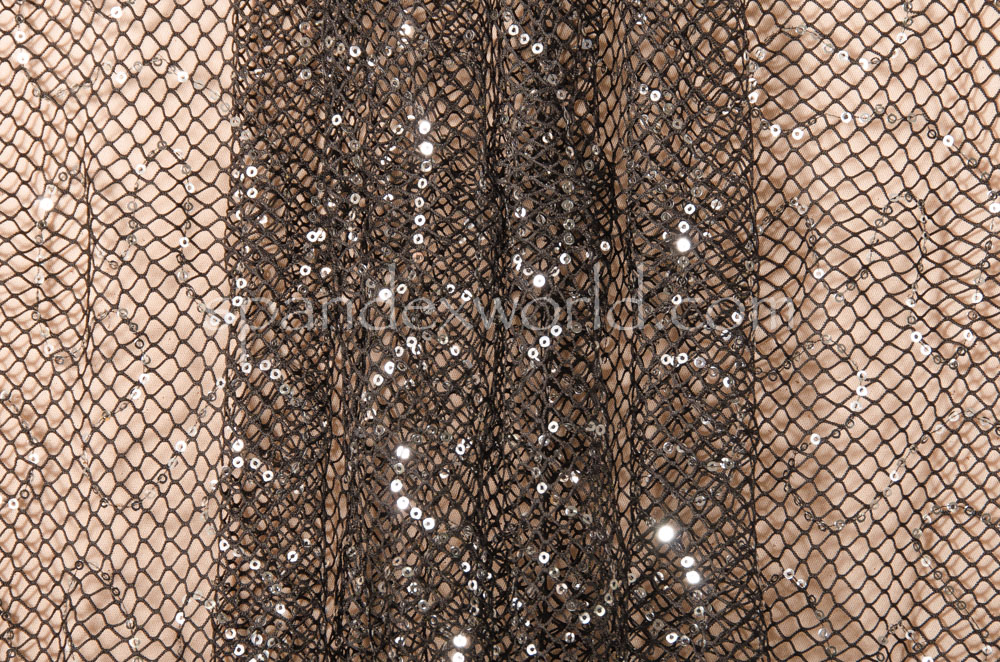 Fishnet Sequins (Black/Silver)