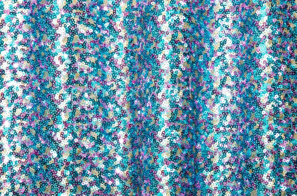 Stretch Sequins (Turquoise/Orchid/Matte Gold)