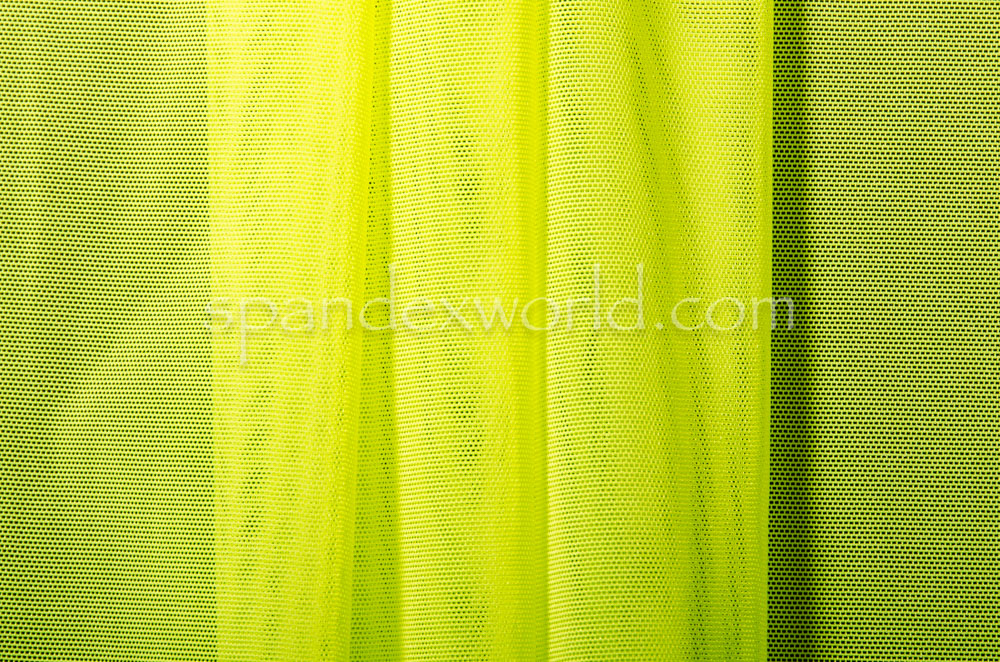 Stretch Solid Mesh -Shiny (Chartreuse)