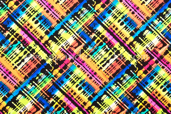 Printed Spandex (Black/Orange/Blue/Multi)
