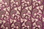 Non-Stretch Metallic Lace (Black/Fuchsia)