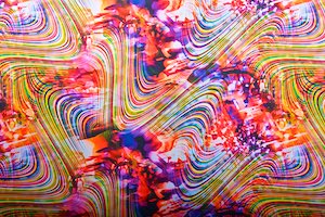 Printed Spandex (Yellow/White/Multi)